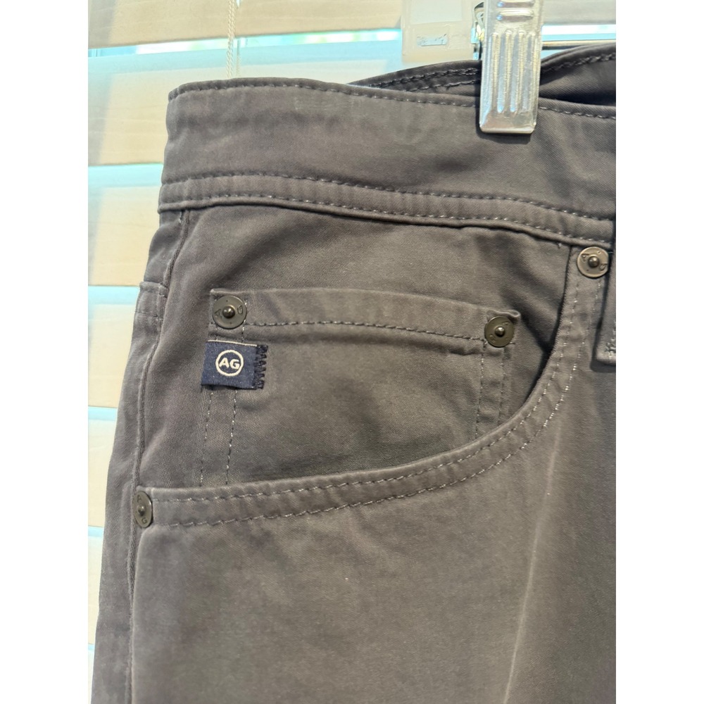 AG Adriano Goldschmied Mens The Graduate Tailored Leg Pants Grey 38x32 Chinos - Picture 2 of 6